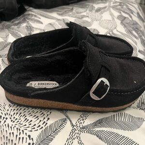 Birkenstock Black Slippers with Buckle